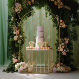 Create Unforgettable Memories with the Gold Rainbow Floral Frame Chiara Backdrop Stand
